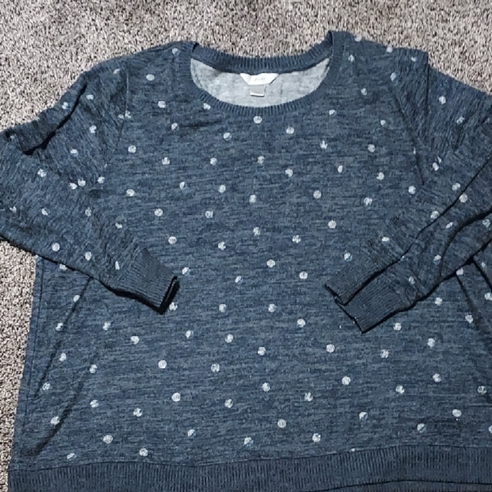 Women's Blue Polka Dot Sweater